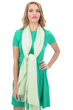 Cashmere & Silk ladies platine lime green 204 cm x 92 cm